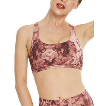 QUEENIEKE Womens Yoga Sport Bra Light Support Strappy Free to Be Bra 77889