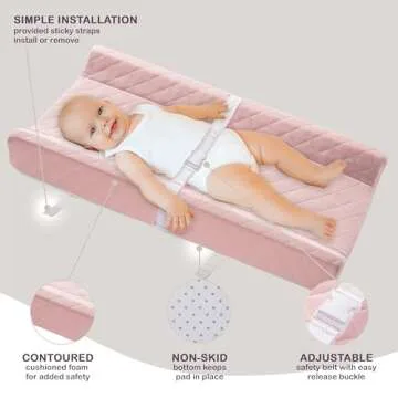 Organic Cotton Contoured Baby Changing Pad for Comfort