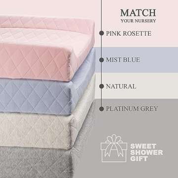 Organic Cotton Contoured Baby Changing Pad for Comfort