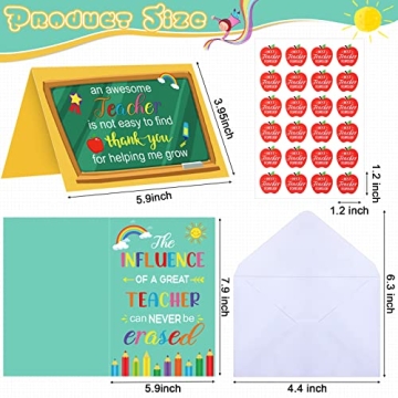 Jetec Teacher Thank You Cards - Perfect Appreciation Gift
