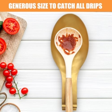 VanlonPro Gold Stainless Steel Spoon Rest Holder Dishwasher Safe