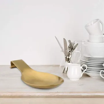 VanlonPro Gold Stainless Steel Spoon Rest Holder Dishwasher Safe