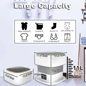 Portable Mini Washing Machine for Travel and Baby Clothes