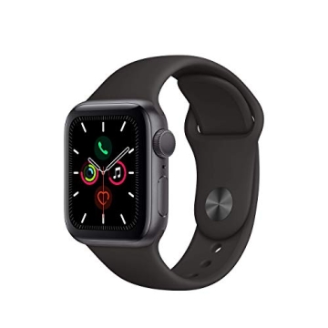 Renewed Apple Watch Series 5 GPS 40MM Space Gray Black Band