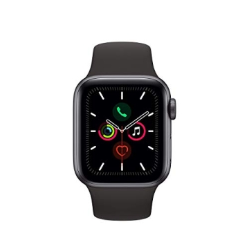 Renewed Apple Watch Series 5 GPS 40MM Space Gray Black Band