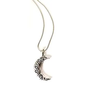 Celtic Moon Pendant Necklace Gift Set for Women
