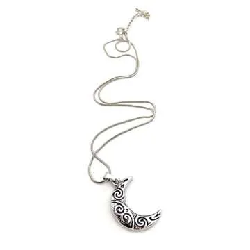 Celtic Moon Pendant Necklace Gift Set for Women