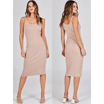 ANRABESS Womens 2 Piece Outfits Sweater Dresses Set Midi Skirt Sets Long Sleeve Crop Top Bodycon Ribbed Knit Dress 2024 Fall