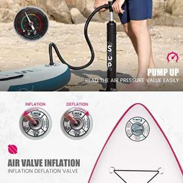 unWater Inflatable 10'6×33"×6" Ultra-Light SUP for All Skill Levels Everything Included with Stand Up Paddle Board, Adj,Ad Floating Paddles, Pump, ISUP Travel Backpack, Leash,Waterproof Bag,Strap