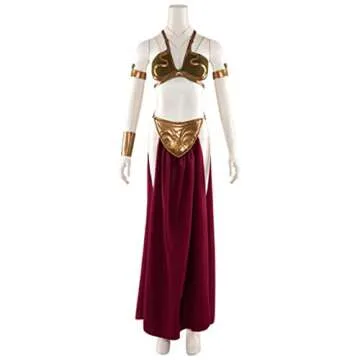 Princess Leia Slave Cosplay Costume Lingerie Uniform Set for Women Halloween Outfits