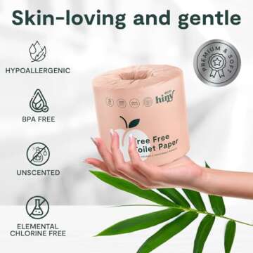 ecoHiny Soft Bamboo Toilet Paper | 24 Mega Rolls | Eco-friendly