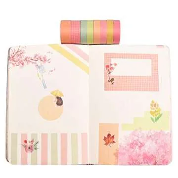 DAPUTOU 8 Rolls Washi Tape Set for Creative Crafts