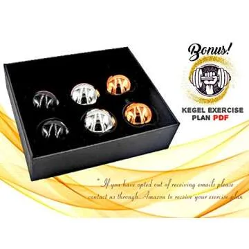 Zen Q Ben Wa Balls for Women Six Premium Kegel Balls for Tightening Doctor Recommended Kegel Exercise Products for Bladder Control Pelvic Floor Weights for Beginners and Pros Benwa Keigle