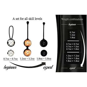 Zen Q Ben Wa Balls for Women Six Premium Kegel Balls for Tightening Doctor Recommended Kegel Exercise Products for Bladder Control Pelvic Floor Weights for Beginners and Pros Benwa Keigle