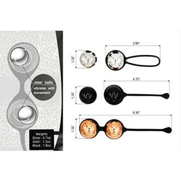 Zen Q Ben Wa Balls for Women Six Premium Kegel Balls for Tightening Doctor Recommended Kegel Exercise Products for Bladder Control Pelvic Floor Weights for Beginners and Pros Benwa Keigle