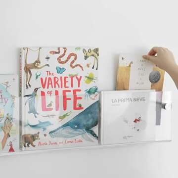 ROYALITA 2-Pack Acrylic Magazine Holder Brochure Holder, 24" Record Holder Magazine Rack, Fashion Ha...