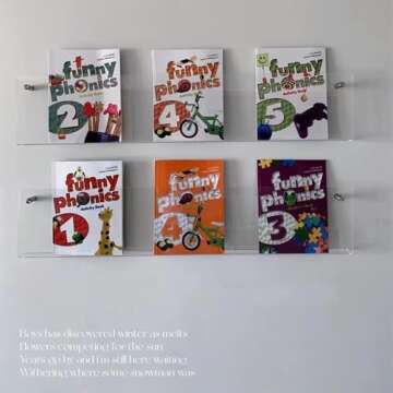 ROYALITA 2-Pack Acrylic Magazine Holder Brochure Holder, 24" Record Holder Magazine Rack, Fashion Hanging Bookshelf Literature Storage Rack for Waiting Room, Living Room, Office, Clear 24 Inch