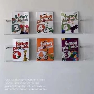 ROYALITA 2-Pack Acrylic Magazine Holder Brochure Holder, 24" Record Holder Magazine Rack, Fashion Hanging Bookshelf Literature Storage Rack for Waiting Room, Living Room, Office, Clear 24 Inch