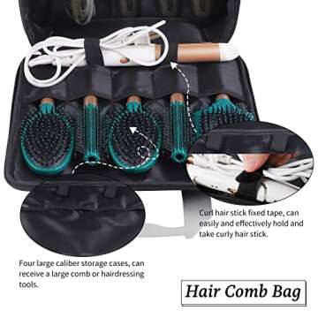 Hair Dryer Bag Barber Carrying Case Barber Tool Bag Hairstylist Traveling Bag Hairdressing Tool Storage Bag Cosmetology Bag Organize Hair Salon Equipment Blow Dryer