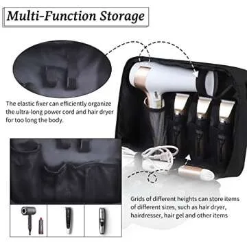 Hair Dryer Bag Barber Carrying Case Barber Tool Bag Hairstylist Traveling Bag Hairdressing Tool Storage Bag Cosmetology Bag Organize Hair Salon Equipment Blow Dryer