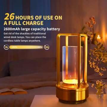 Elegant Cordless Touch Sensor Table Lamp for Home