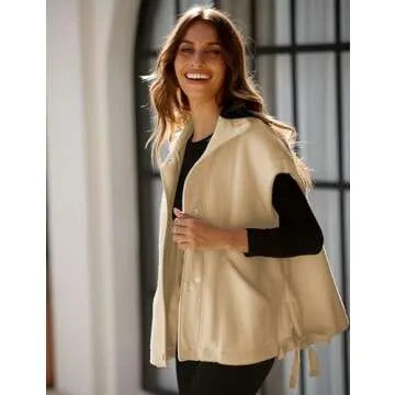 TAQCUX Women's Oversized Warm Sherpa Vest with Pockets