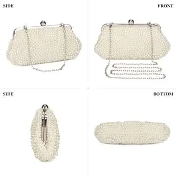 Elegant Pinprin Pearl Clutch Bag for Formal Events