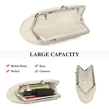 Elegant Pinprin Pearl Clutch Bag for Formal Events