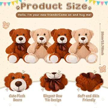 Zhanmai 12 Pcs Stuffed Animal Bears for Baby Showers