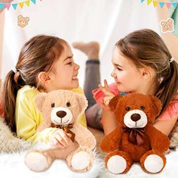 Zhanmai 12 Pcs Stuffed Animal Bears for Baby Showers