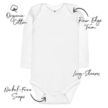 HonestBaby 5-Pack Organic Cotton Long Sleeve Bodysuits
