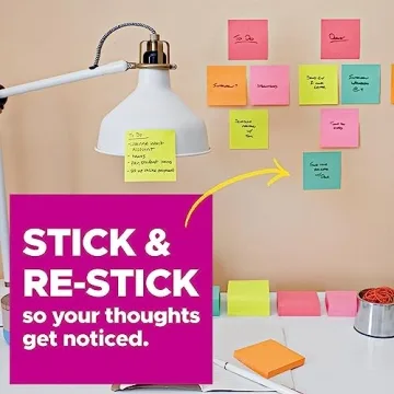 Post-it Super Sticky Notes - 2x Stickiness, Multi-color