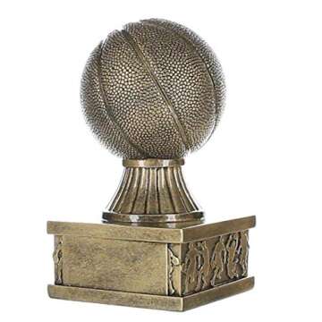 Decade Awards Basketball Action Pedestal Trophy 6 Inch Tall | Basketball Award | A Golden Tribute to...