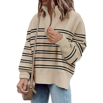 Stylish Oversized Sweater with Zipper - For All Occasions