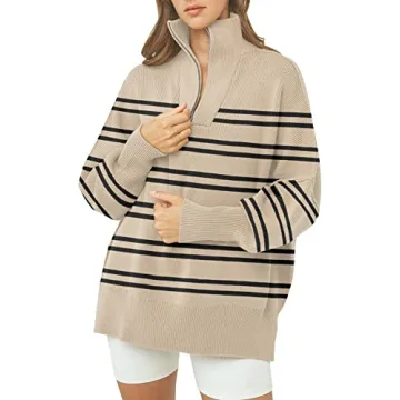 Stylish Oversized Sweater with Zipper - For All Occasions