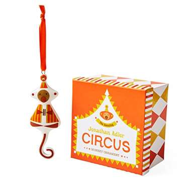 Jonathan Adler Monkey Circus Ornament, Multi (31642), Orange