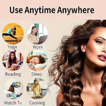 Rukebu Satin Heatless Hair Curler 3 Sets, Heatless Curls for All Hair Types with Hair Caps, No Heat Curlers to Sleep In