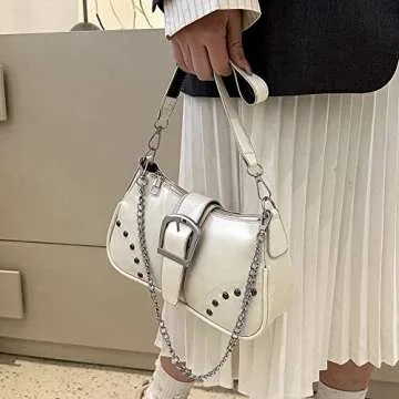 Juoxeepy Hobo Handbag - Small Shoulder Bag Purse for Women, Made of Pu Leather with Polyester Lining, 10.24x5.71x3.15in