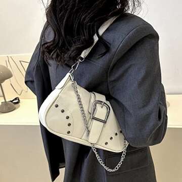 Juoxeepy Hobo Handbag - Small Shoulder Bag Purse for Women, Made of Pu Leather with Polyester Lining, 10.24x5.71x3.15in