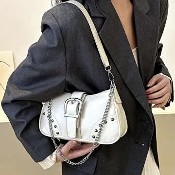 Juoxeepy Hobo Handbag - Small Shoulder Bag Purse for Women, Made of Pu Leather with Polyester Lining, 10.24x5.71x3.15in