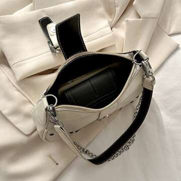 Juoxeepy Hobo Handbag - Small Shoulder Bag Purse for Women, Made of Pu Leather with Polyester Lining, 10.24x5.71x3.15in