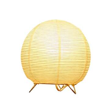 Archi Table Lamp, Standing Lamps with Rice Paper Shade for Bedroom, Livingroom (Ball)
