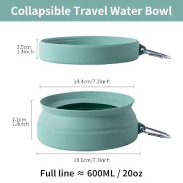 SLSON Spill Proof Dog Bowl for Mess-Free Travel