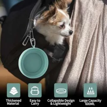 SLSON Spill Proof Dog Bowl for Mess-Free Travel