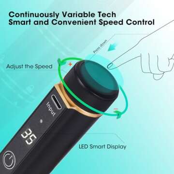 LIERKISS Nail Drill Cordless 35000RPM Rechargeable Professional Electric Nail Drill Kit Wireless Nail File Drill Acrylic Drill for Acrylic Gel Nails Manicure Pedicure Polishing Remover