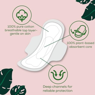 Organic Cotton Overnight Pads for Women - Ultra Thin & Comfort