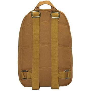 Carhartt Mini Backpack, Everyday Essentials Daypack for Men and Women, Brown, One Size