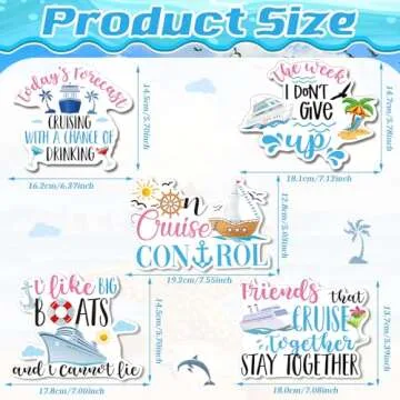 Geiserailie Fun Cruise Ship Door Magnets - Set of 5