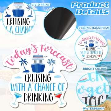 Geiserailie Fun Cruise Ship Door Magnets - Set of 5