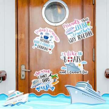 Geiserailie Fun Cruise Ship Door Magnets - Set of 5